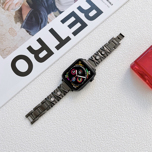 

X Diamond Ladies Strap For Apple Watch Series 7 41mm / 6&SE&5&4 40mm / 3&2&1 38mm(Black)