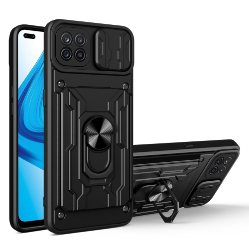 

For OPPO F17 Pro / A93 Sliding Camshield Card Phone Case(Black)