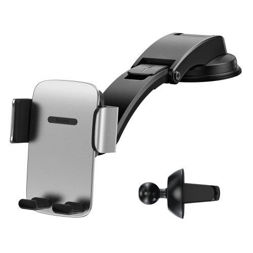 

Baseus SUYK010012 Easy Control Pro Clamp Car Phone Holder, A Set Version(Silver)