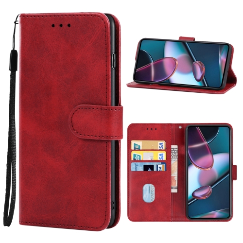 

Leather Phone Case For Motorola Edge 30 Pro(Red)