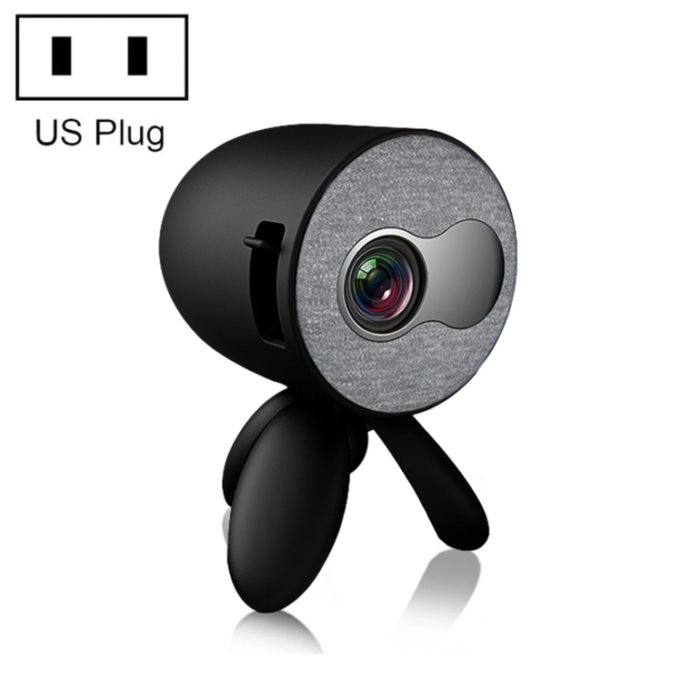 

YG220 Same Screen Version Children Projector Mini LED Portable Home Speaker Projector, Plug Type:US Plug(Black)