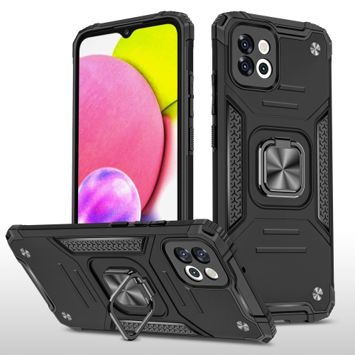 

For Samsung Galaxy A03 164mm Magnetic Armor TPU + PC Holder Phone Case(Black)