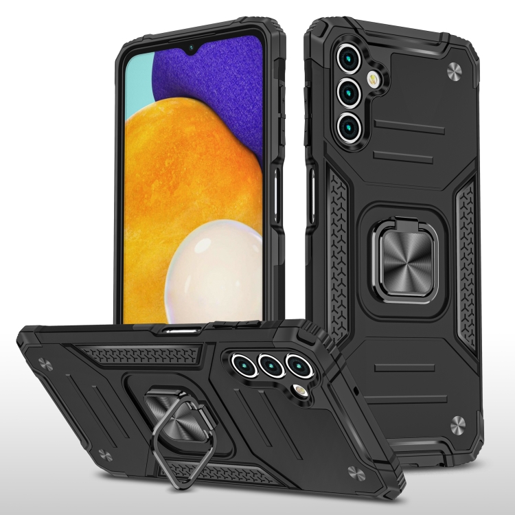 

For Samsung Galaxy A13 5G Magnetic Armor TPU + PC Holder Phone Case(Black)