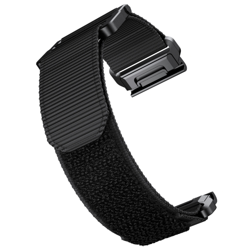 

For Garmin Fenix 7X Hook And Loop Fastener Nylon Watch Band(Black)