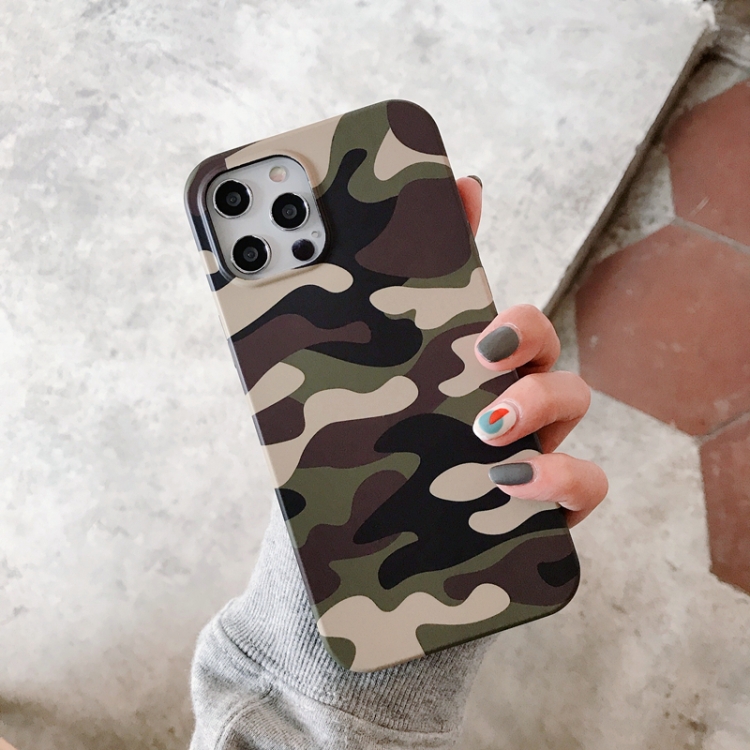 

Camouflage TPU Phone Case For iPhone 12 / 12 Pro(Green)