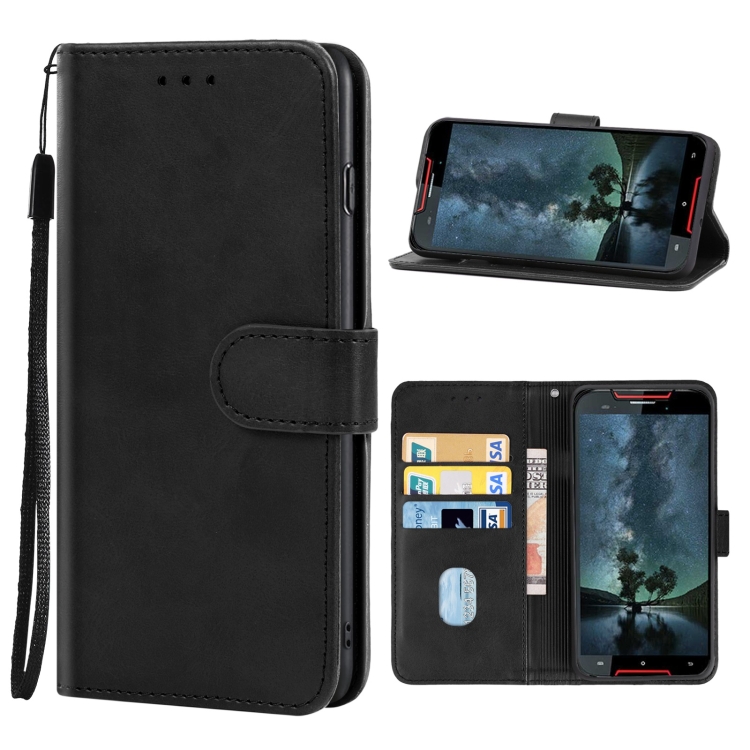 

Leather Phone Case For Cubot Quest Lite(Black)