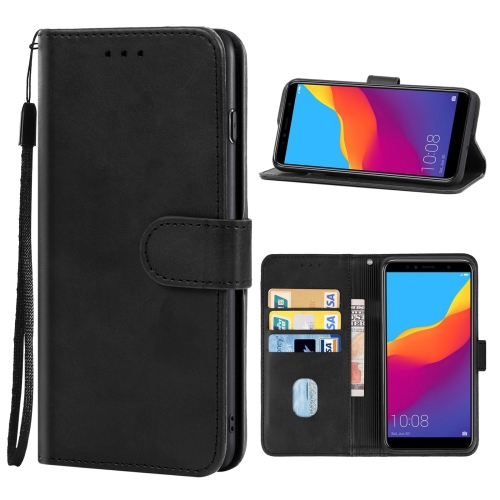 

Leather Phone Case For Honor 7A Pro(Black)