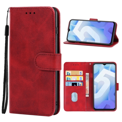 

Leather Phone Case For vivo iQOO U5(Red)