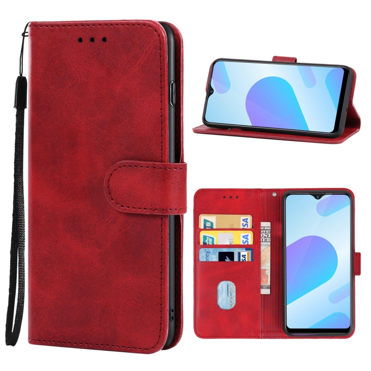 

Leather Phone Case For vivo Y93s(Red)
