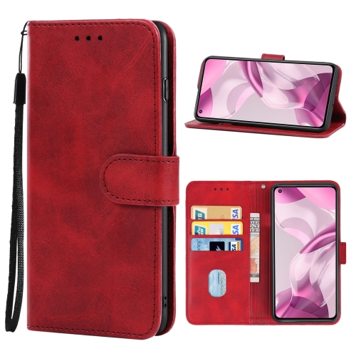 

Leather Phone Case For Xiaomi Mi 11 Lite 5G NE(Red)