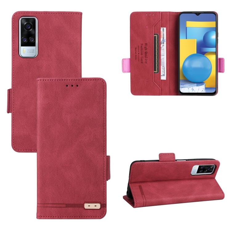 

For vivo Y51 2020 / Y31 2021 Magnetic Clasp Leather Phone Case(Red)