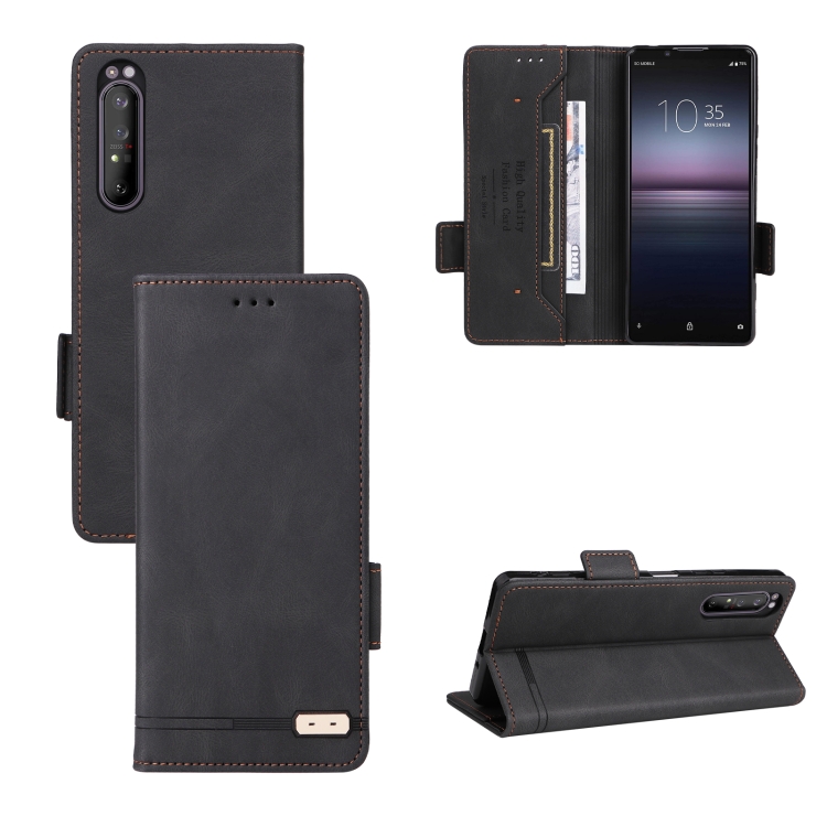 

For Sony Xperia 1 II Magnetic Clasp Leather Phone Case(Black)