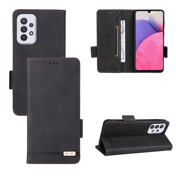 

For Samsung Galaxy A33 5G Magnetic Clasp Leather Phone Case(Black)