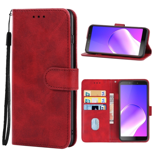 

For Tecno Hot 6 Pro Leather Phone Case(Red)