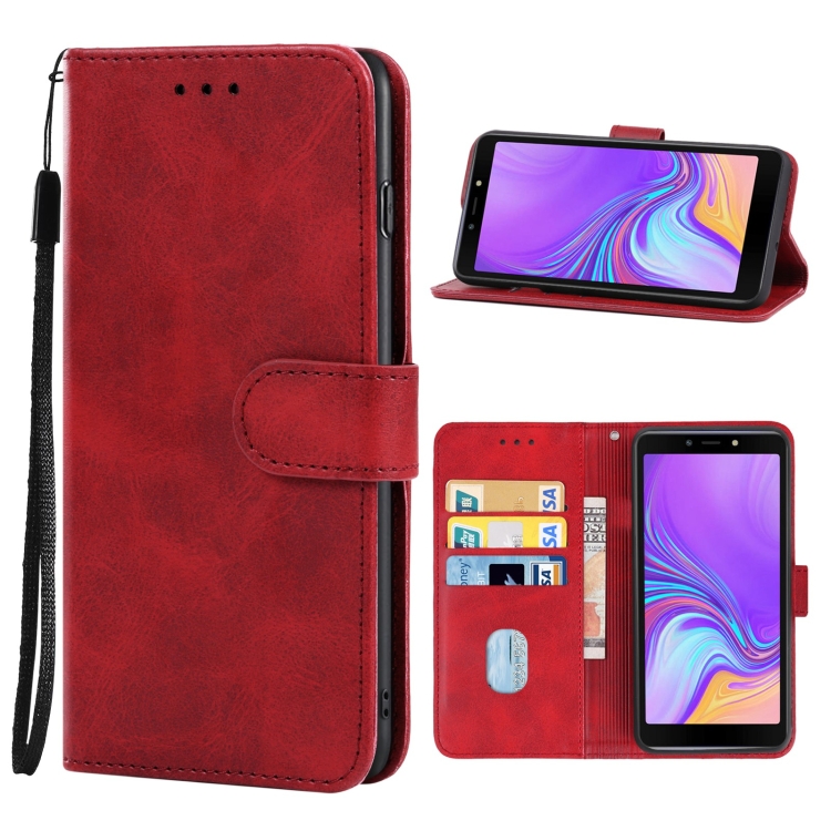 

For Tecno Pop 2 Plus Leather Phone Case(Red)