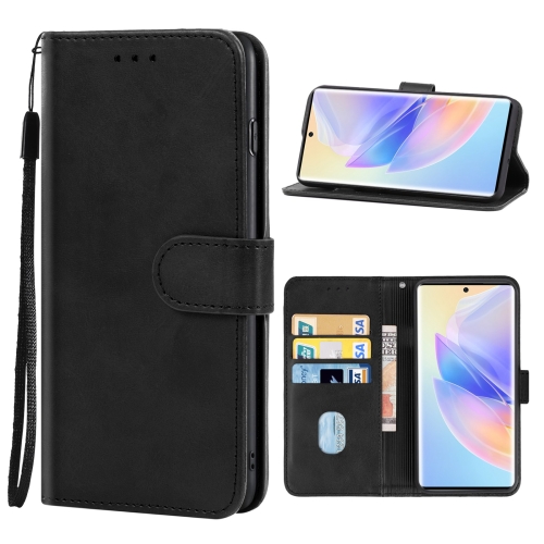 

Leather Phone Case For Honor 60 SE(Black)