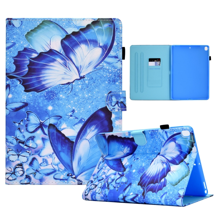 

Sewing Pen Slot Leather Tablet Case For iPad 10.2 2020 & 2019(Butterflies)