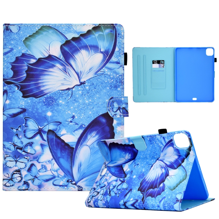 

Sewing Pen Slot Leather Tablet Case For iPad Pro 11 inch 2021 & 2020(Butterflies)