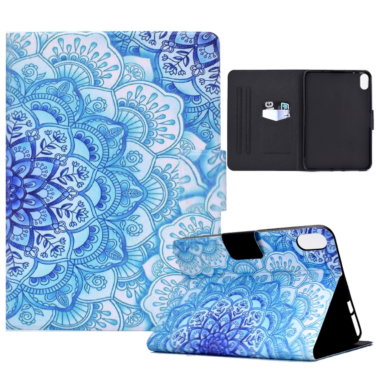 

Electric Pressed TPU Leather Tablet Case For iPad mini 6(Green Flower)