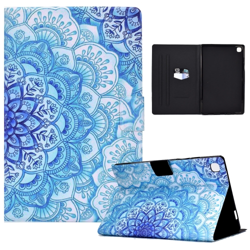 

For Samsung Galaxy Tab A 10.1 2019 Electric Pressed TPU Leather Tablet Case(Green Flower)