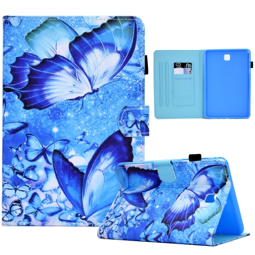 

For Samsung Galaxy Tab A 8.0 T350 Sewing Pen Slot Leather Tablet Case(Butterflies)