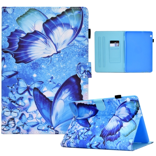 

For Huawei MediaPad T3 10 Sewing Pen Slot Leather Tablet Case(Butterflies)