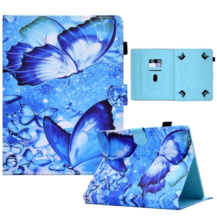 

For 10 inch Tablet Sewing Pen Slot Leather Tablet Case(Butterflies)
