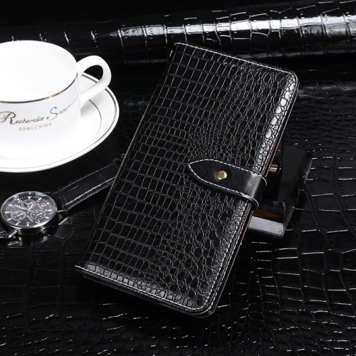 

For OPPO K9x idewei Crocodile Texture Horizontal Flip Leather Phone Case(Black)