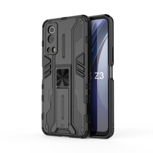 

For vivo iQOO Z3 5G Supersonic PC + TPU Shock-proof Phone Case with Holder(Black)