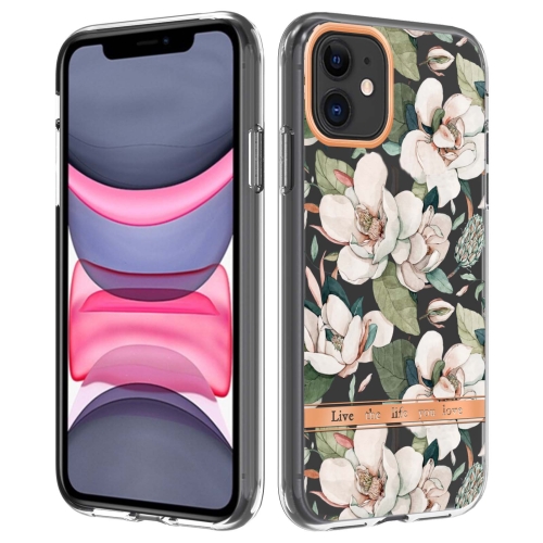 

Flowers and Plants Series IMD TPU Phone Case For iPhone 11(Green Gardenia)