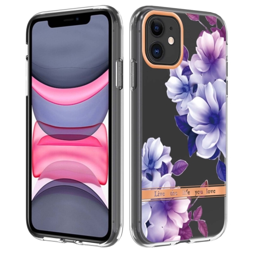 

Flowers and Plants Series IMD TPU Phone Case For iPhone 11(Purple Begonia)