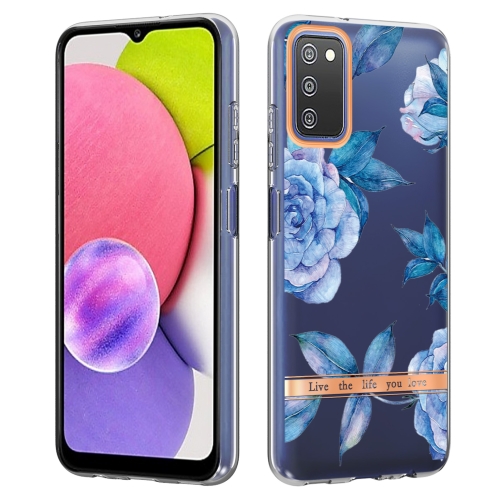 

For Samsung Galaxy A03s Flowers and Plants Series IMD TPU Phone Case(Orchid Peony)