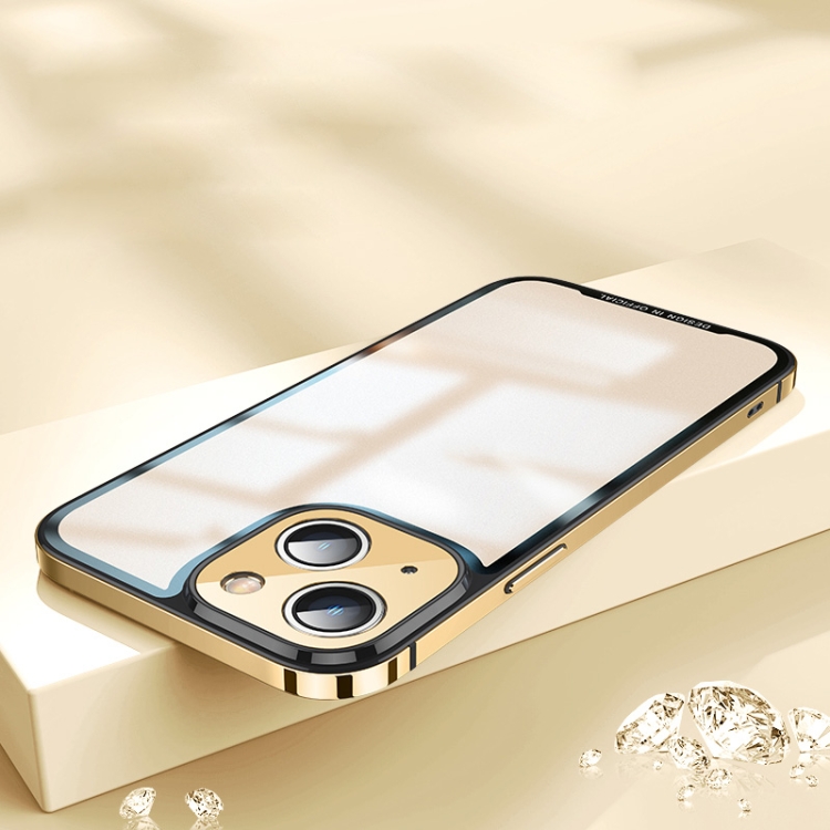 

AG Frosted Glass Phone Case For iPhone 13(Gold)