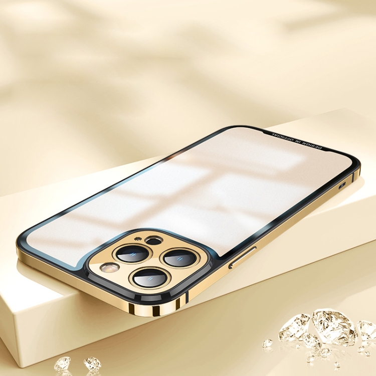 

AG Frosted Glass Phone Case For iPhone 13 Pro(Gold)
