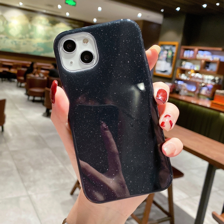 

For iPhone 13 Pro Max TPU Glitter All-inclusive Shockproof Protective Phone Case (Black)