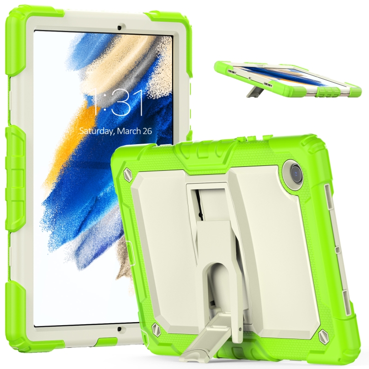 

For Samsung Galaxy Tab A8 10.5 2021 Shockproof Beige Silicone + PC Tablet Protective Case(Yellow Green)