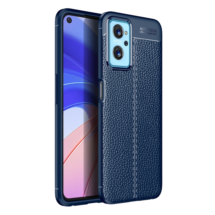 

For OPPO Realme 9i / A96 4G / A76 Foreign Litchi Texture TPU Shockproof Phone Case(Blue)
