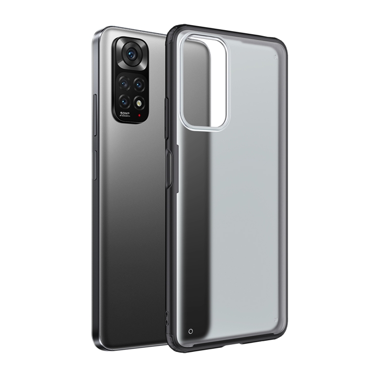 

For Xiaomi Redmi Note 11 Foreign Version Four-corner Shockproof TPU + PC Phone Case(Black)