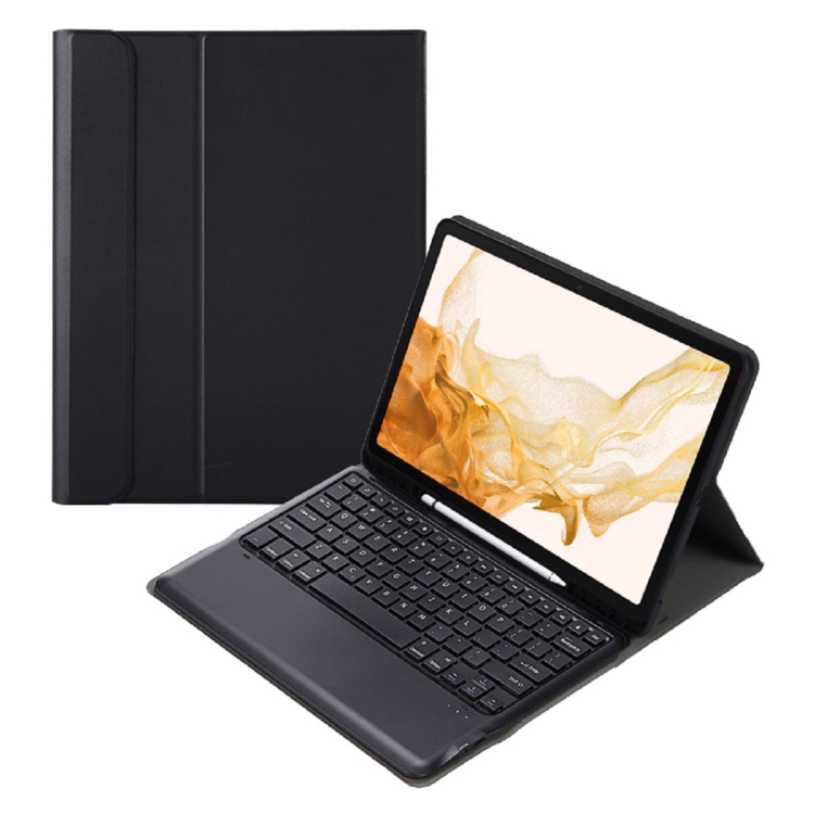 

A800B Split Bluetooth Keyboard Leather Case with Holder & Pen Slot For Samsung Galaxy Tab S8+ X800(Black)