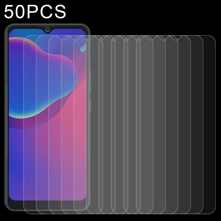 

50 PCS 0.26mm 9H 2.5D Tempered Glass Film For ZTE Blade V2021 5G