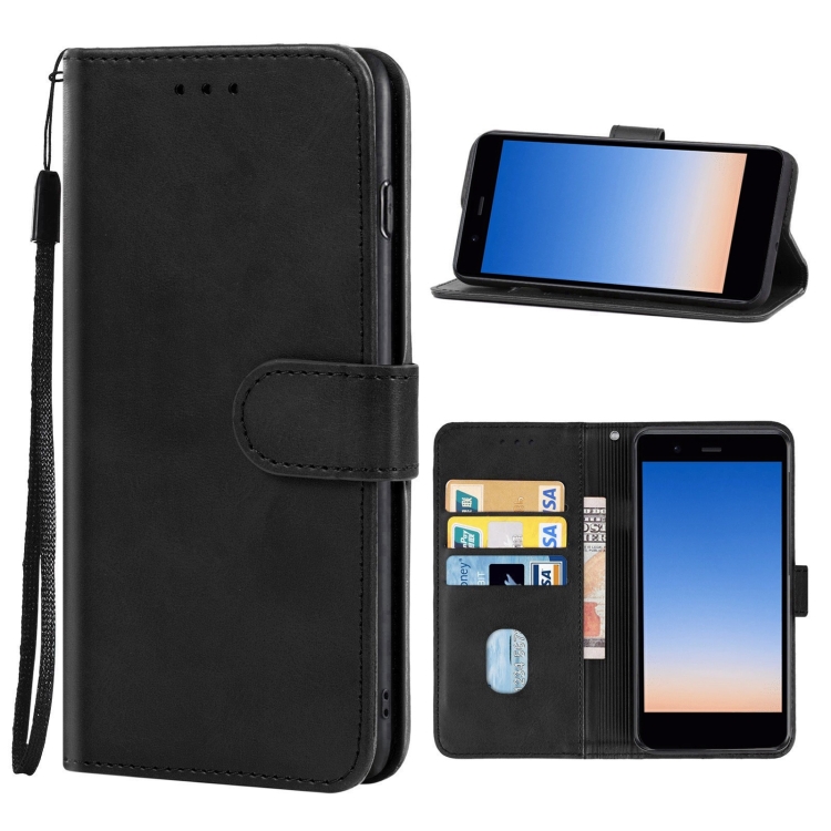 

Leather Phone Case For Rakuten mini(Black)