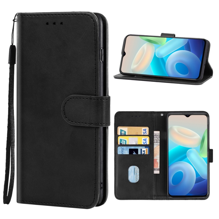 

Leather Phone Case For vivo Y10(Black)