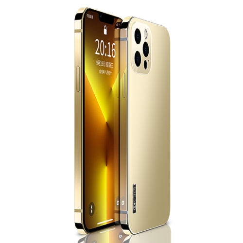 

Stainless Steel Frame + PC Phone Case For iPhone 12 Pro Max(Gold)