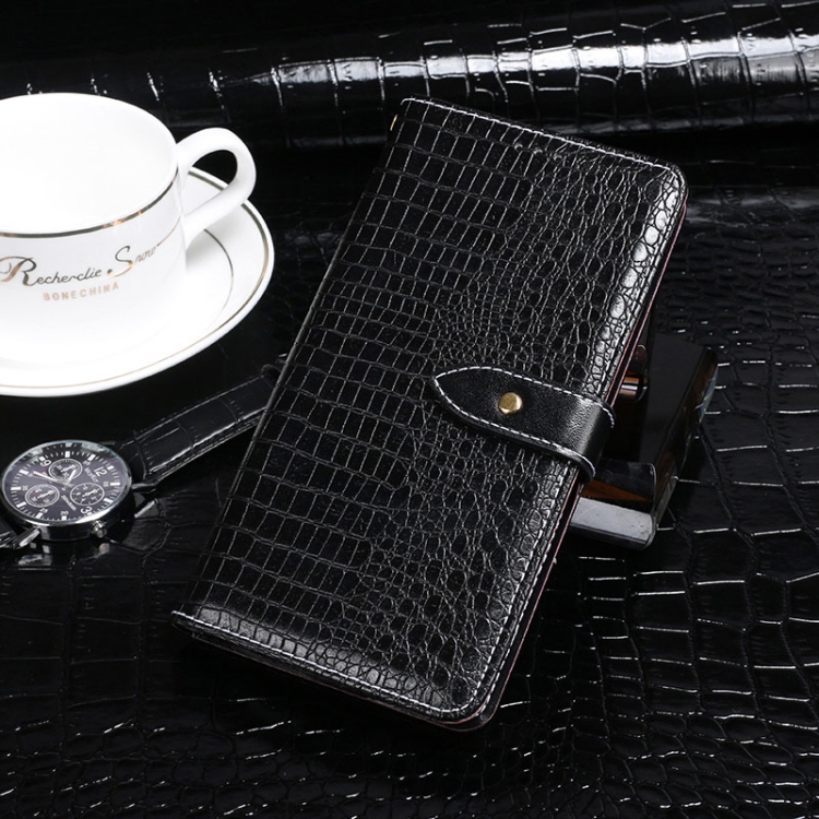 

For Xiaomi Redmi Note 11 International Version idewei Crocodile Texture Horizontal Flip Phone Leather Phone Case(Black)