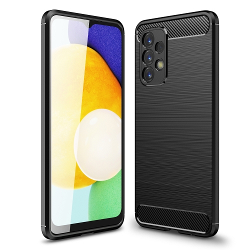 

For Samsung Galaxy A23 5G Brushed Texture Carbon Fiber TPU Phone Case(Black)