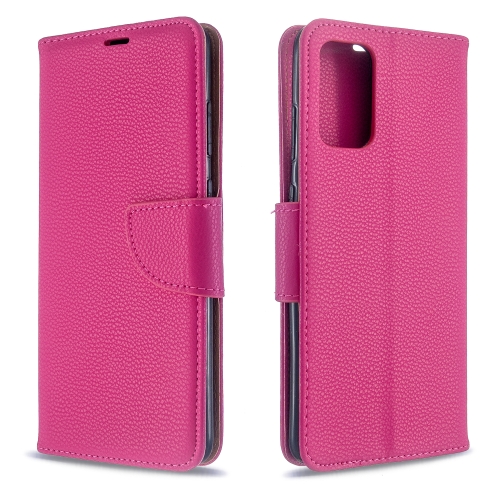

For Galaxy S20+ Litchi Texture Pure Color Horizontal Flip PU Leather Case with Holder & Card Slots & Wallet & Lanyard(Rose Red)