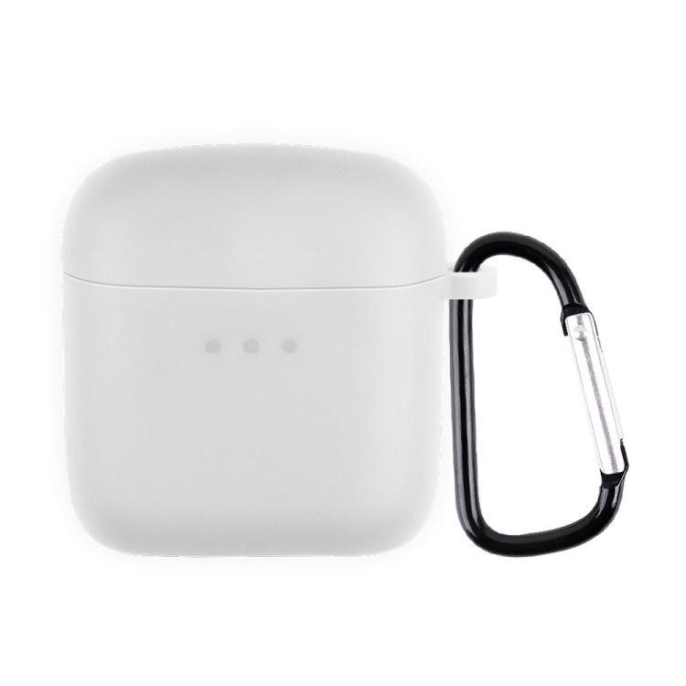 

For Boat Airdopes 131 Silicone Earphone Protective Case with Hook(White)
