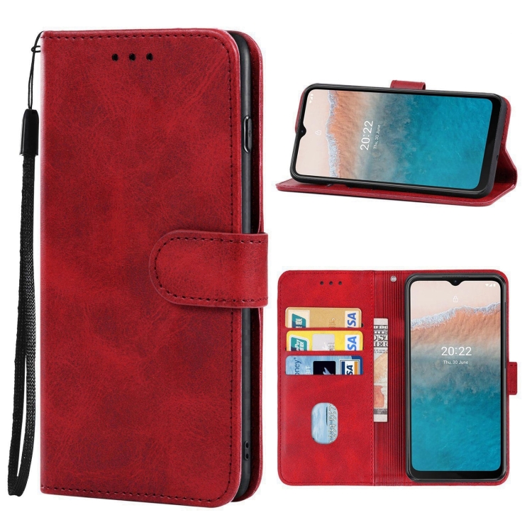 

Leather Phone Case For Nokia C21 Plus(Red)