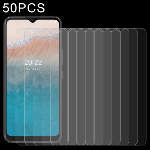 

50 PCS 0.26mm 9H 2.5D Tempered Glass Film For Nokia C21 Plus