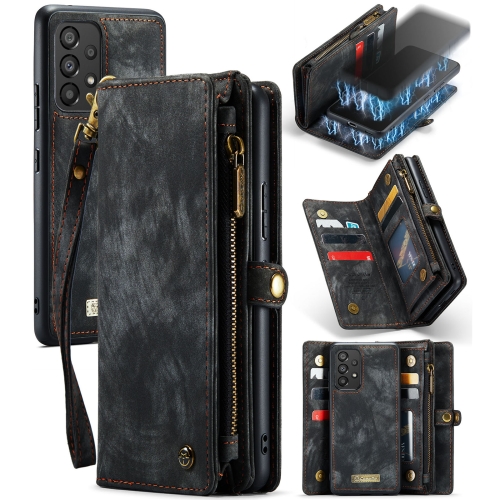 For Samsung Galaxy A53 5G CaseMe-008 Detachable Multifunctional Horizontal Flip Leather Case(Black)